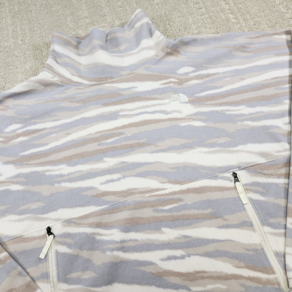 The North Face Sweatshirt‎ Womens Medium Fleece Camouflage Pullover Mock Neck